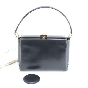 Gucci Old Leather Handbag, Black, Brand, Women's